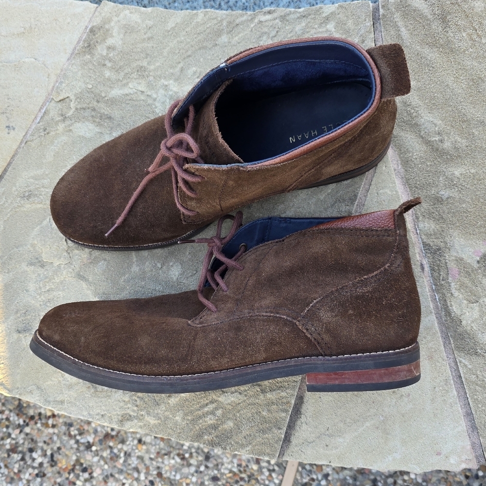 Cole Haan Ogden Stitch Chukka Boot Brown Suede C26393 Shoes 12M - Picture 2 of 10